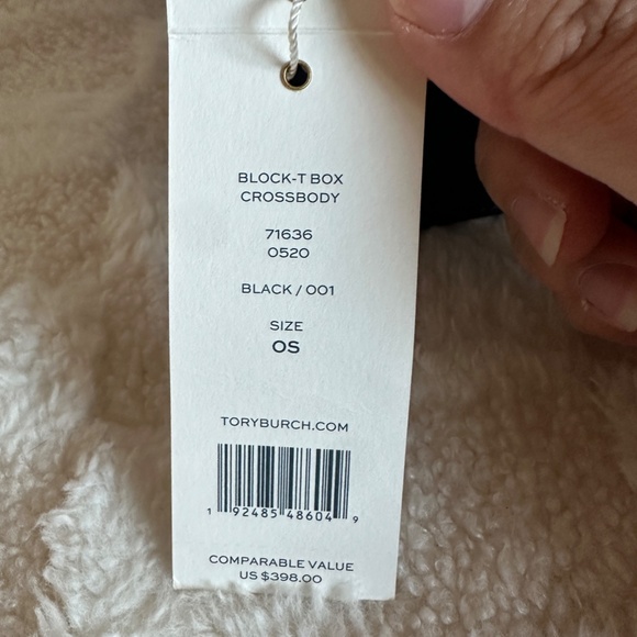 NWT! RARE! Tory Burch Block T Box Flap Leather Crossbody Messenger Black 71636 - Picture 10 of 10